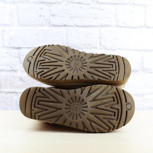 UGG Women's Original Classic Tan Leather Short II - Picture 9 of 9